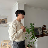 ASCLO Classic Embroidery Half Zip Up Knit (4color)
