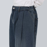 バルーンバンディングワイドジーンズ/Balloon banding wide jeans