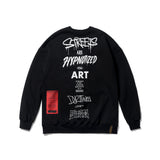 TYPO OVERSIZED HEAVY SWEAT CREWNECK BEIGE / BLACK (4626253152374)