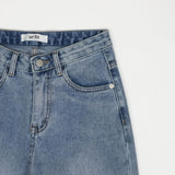 2トーンミックスロールアップデニムパンツ/TWO TONE MIXED ROLL UP DENIM PANTS [6605]