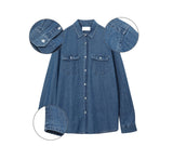 LMN two-pocket oversized denim shirt (3 colors)