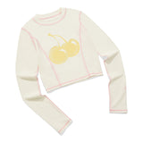 ビッグチェリークロップラッシュガード / BIG CHERRY CROP RASHGUARD [IVORY]