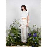 バックレースアップトラックトップ / BACK LACE-UP TRACK TOP - WHITE