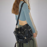 two-way zipper backpack