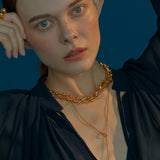 ティアドロップチェーンネックレス / Tear Drop Chian Necklace_Gold
