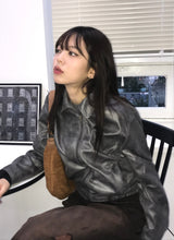 Arcti leather blouson jacket