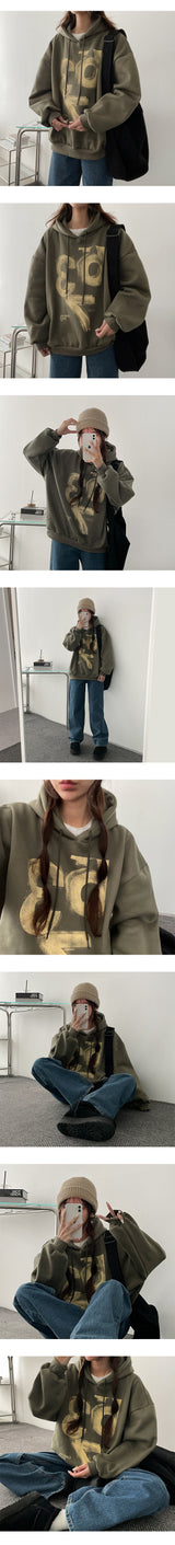 [Fleece] ペイント637ボクシーフーディ