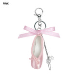 Ballet Toeshoes Ribbon Keyring