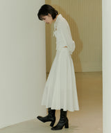 HIGH WAIST FLARE MAXI SKIRT - IVORY (6689408712822)