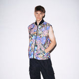 フローラルフレイムパッデッドベスト/FLORAL FLAME PADDED VEST