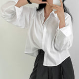 シャツレストランクロップデイリーシャツ / [8color] Shirt Restaurant Crop Daily Shirt