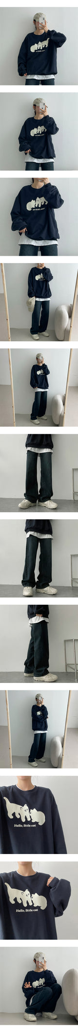 ハローキャットスウェットシャツ / Hello, cat sweatshirt