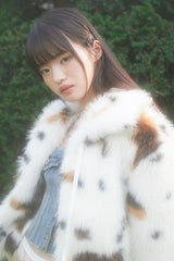 MIXED CAT FUR JACKET (WHITE)