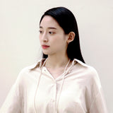 シルバーシンスネークチェーンネックレス(スペアチェーン)/silver thin snake chain necklace (silver / spare chain)