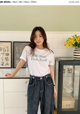 High Freshレタリング半袖Tシャツ (4color)