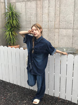 ディープオーシャンデニムセットアップパンツ