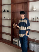 Other Knit Border Short Sleeve T Shirt (3color)