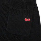 スモールチェリーボタンニットスカート／SMALL CHERRY BUTTON KNIT SKIRT [BLACK]