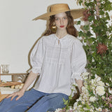 Puntuck Sailor Lace Blouse (6681236897910)