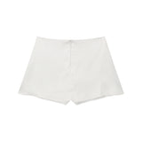 Satin Cross Skirt - WHITE(S size)
