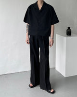 YM クリースクロップドシャツ / YM Crease Cropped Shirt (4 colors)