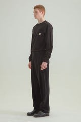 レーベル ポケット L/S 長袖Tシャツ ブラック/ LABEL POCKET L/S TEE [BLACK] (4414562861174)