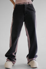 ピンクラインデニムパンツ / pink line denim pants