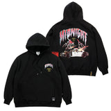 マップオーバーサイズヘビーフーディ/MUP OVERSIZED HEAVY SWEAT HOODIE MELANGE / BLACK