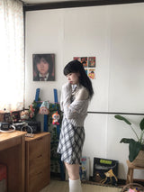 レイヤードロマンティックチェッカービスチェドレス