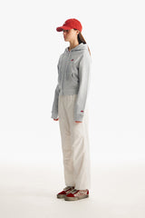 スモールチェリークロップフーディージップアップ／SMALL CHERRY CROP HOODIE ZIP UP [MELANGE GRAY]