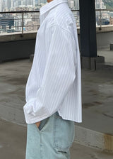 レイストライプクロップシャツ / Ray Stripe Crop Shirt 2COLOR