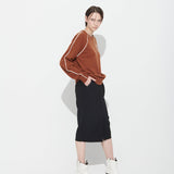 [UNISEX] LOVE RAGLAN KNIT, BRICK BROWN (6627120644214)
