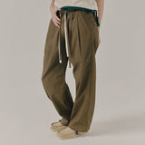 ワイドコットンパンツ / WIDE COTTON PANTS_KHAKI