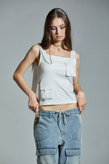 ベルトスリーブレストップ / BELT SLEEVELESS TOP
