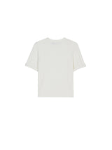 ウェービングパターン半袖ニット/WEAVING PATTERN SHORT SLEEVE KNIT TOP OFF WHITE (6586891403382)