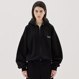 オーバーフルクロップスウェットフードジップアップ / Overful Crop Sweat Hood Zipup (2color)