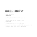 KHAKI EDGE LOGO HOOD ZIP-UP
