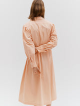 Pintuck cotton dress - Salmon pink (6682591985782)