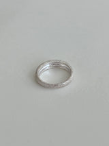 [92.5silver] glitter volume drop ring