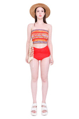 ツイストビキニショーツ/twist bikini shorts (red)