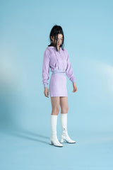 シグネチャー ベルベット クロップ丈ジップアップパーカー - Signature Velvet Cropped Hoodie Zip-up (4397430866038)