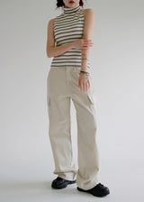 ポーラーストライプスリーブレストップ/Polar Stripe Sleeveless (2color)