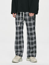 CHECK TRACK PANTS - BLACK/BLACK (4623313633398)