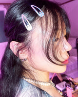 シルバーカラフルスターヘアクリップ