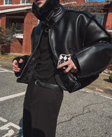 プロジェクトランレザームートンジャケット/[自主製作] Project ran leather mustang (1 color)