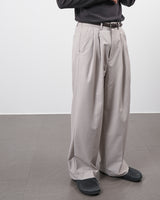 ダイアゴナルラインツータックワイドスラックス/diagonal line two tuck wide slacks 3color