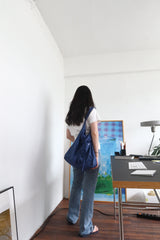 two pockets easy bag (blue)