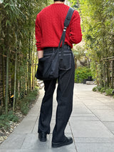 クボセミワイドローデニムパンツ / Kubo Semi-Wide Raw Denim Pants (2 colors)