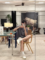 ダブルラインオーバーサイズ半袖Tシャツ / LMN Double-Line Oversized Short-Sleeved T-Shirt (5 colors)