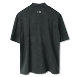 RIB MOCK NECK HALF T-SHIRT CHARCOAL (6566873530486)